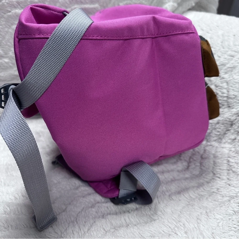 LL Bean Teddy Bear Backpack pink & blue, super cute!  kids, zipper pockets